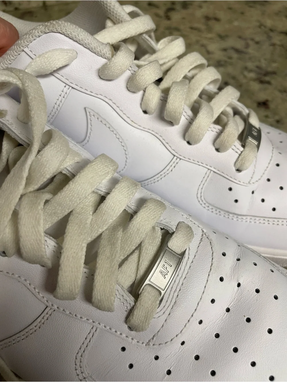 Classic Nike Air Force 1 '07 Triple White low-top sneaker men size 13 flats shoe